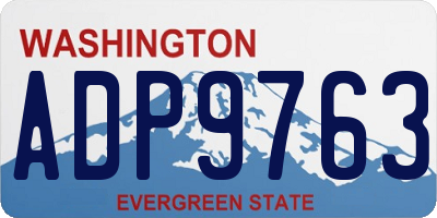 WA license plate ADP9763