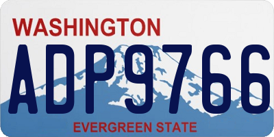 WA license plate ADP9766