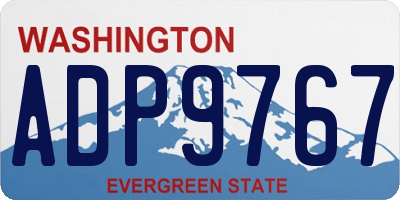 WA license plate ADP9767