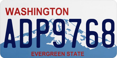 WA license plate ADP9768