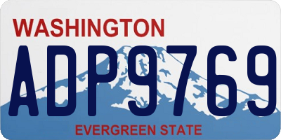WA license plate ADP9769