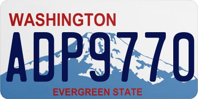 WA license plate ADP9770