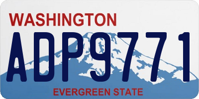 WA license plate ADP9771