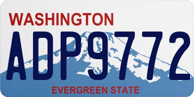 WA license plate ADP9772