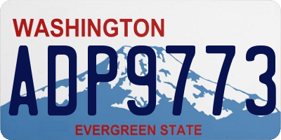 WA license plate ADP9773
