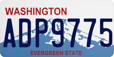 WA license plate ADP9775