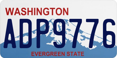 WA license plate ADP9776