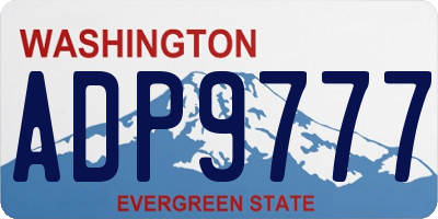 WA license plate ADP9777