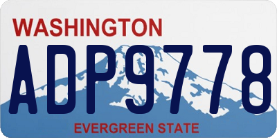 WA license plate ADP9778