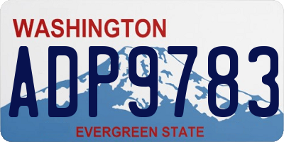 WA license plate ADP9783