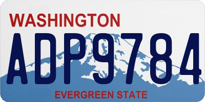 WA license plate ADP9784