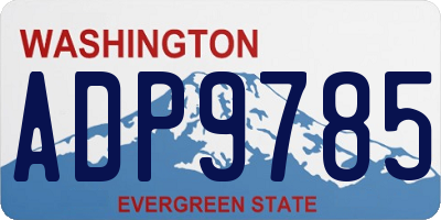 WA license plate ADP9785