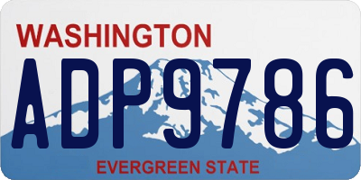 WA license plate ADP9786