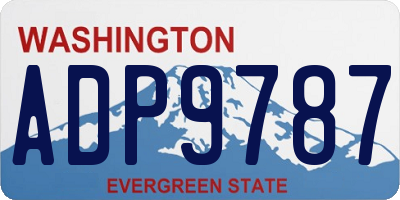 WA license plate ADP9787