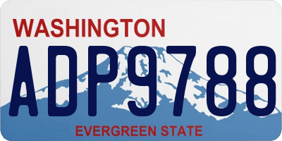 WA license plate ADP9788