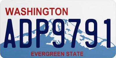 WA license plate ADP9791