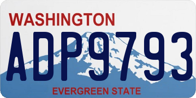 WA license plate ADP9793