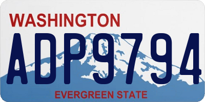 WA license plate ADP9794