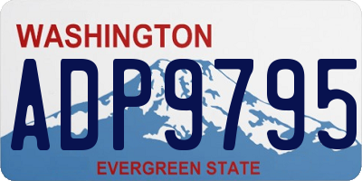 WA license plate ADP9795