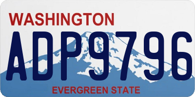 WA license plate ADP9796