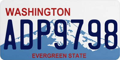 WA license plate ADP9798