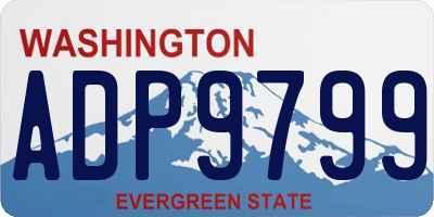 WA license plate ADP9799