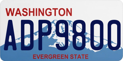 WA license plate ADP9800