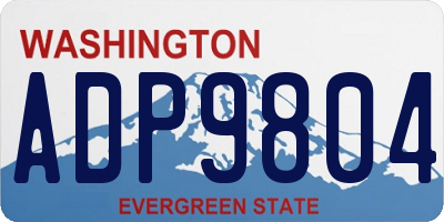 WA license plate ADP9804
