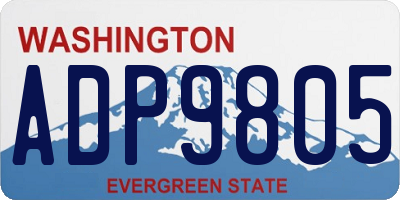 WA license plate ADP9805