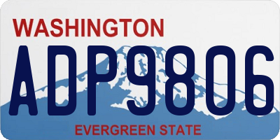 WA license plate ADP9806