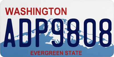 WA license plate ADP9808