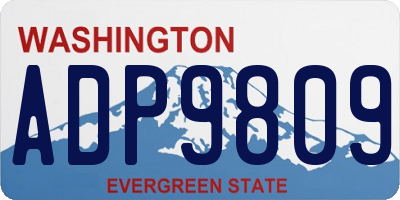 WA license plate ADP9809