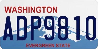 WA license plate ADP9810
