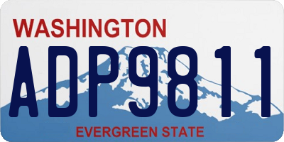 WA license plate ADP9811