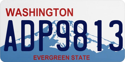 WA license plate ADP9813