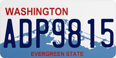 WA license plate ADP9815