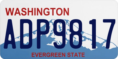 WA license plate ADP9817