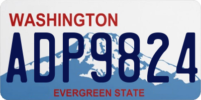 WA license plate ADP9824