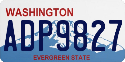 WA license plate ADP9827