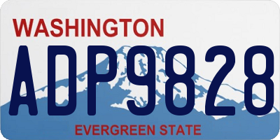 WA license plate ADP9828