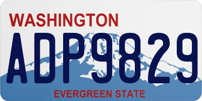 WA license plate ADP9829
