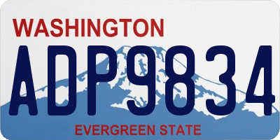 WA license plate ADP9834