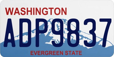 WA license plate ADP9837