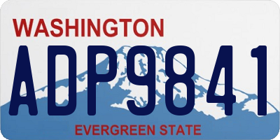 WA license plate ADP9841