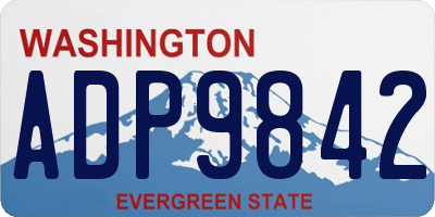 WA license plate ADP9842