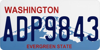 WA license plate ADP9843