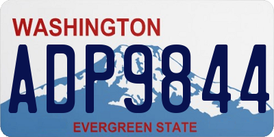 WA license plate ADP9844