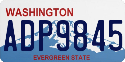 WA license plate ADP9845