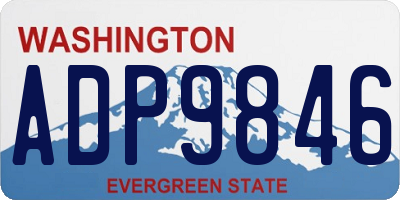 WA license plate ADP9846