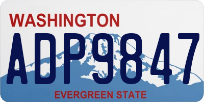 WA license plate ADP9847